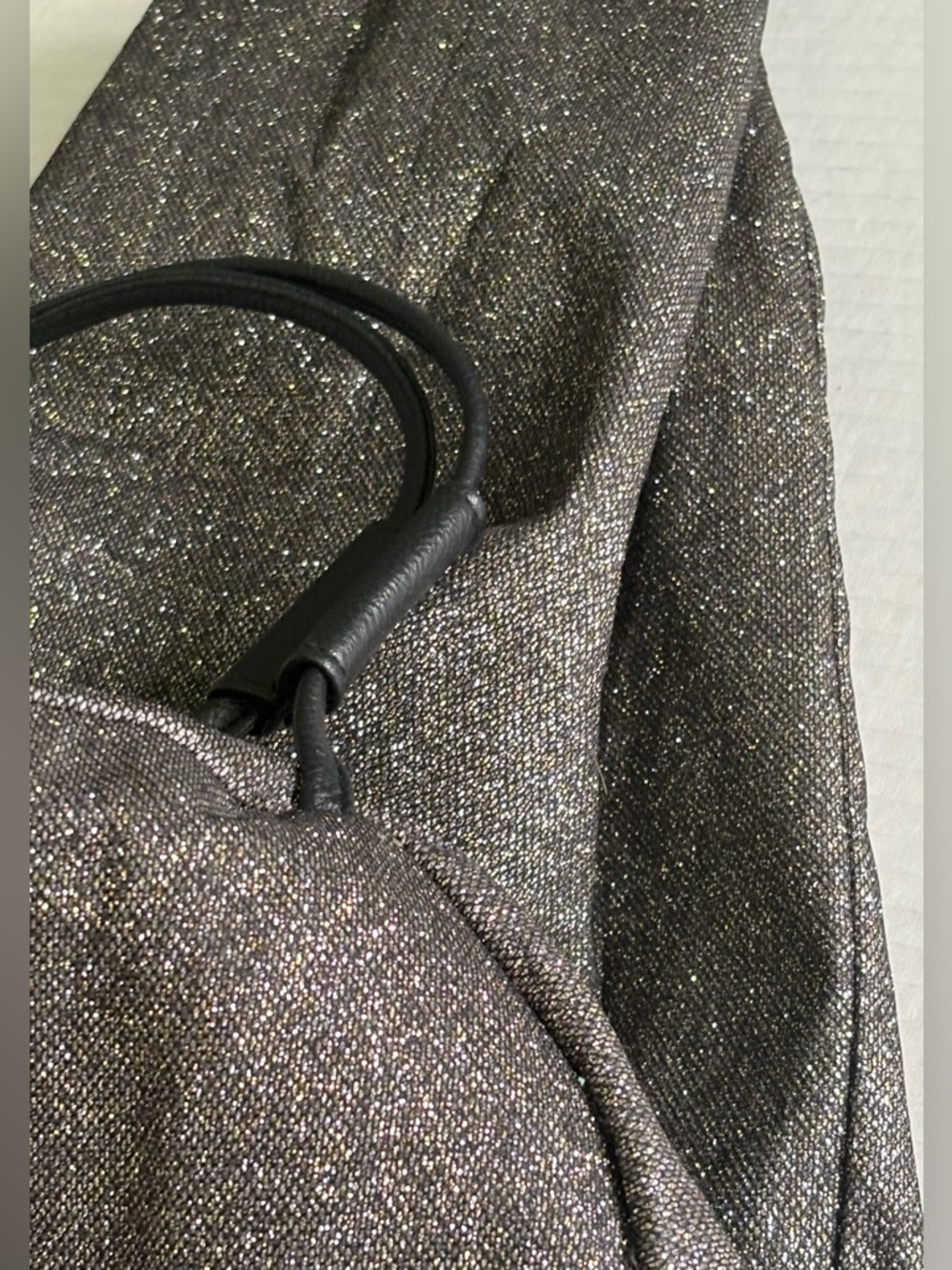 NWOT Victoria's Secret Black Glitter Drawstring Backpack, Spacious & lightweight - Picture 6 of 9
